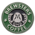 Pin's en émail Brewster Coffee avec logo feuille verte pour sacs et vêtements - Coffee Owl Style (xz8298)