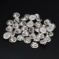 Chiusure a farfalla in lega di zinco argento e fermi in metallo per parti di spille - Set da 30 / Stile Argento (BRPJ002)