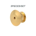 Set di 5 chiusure dorate deluxe per spille in metallo lucido di alta qualità - Stile Oro (BRPJ029)