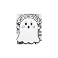 Ghost enamel pin with I SEE REAL PEOPLE text for Halloween fashion clothing accessories - Real People Ghost (QHXZ1276)