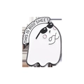Funny ghost enamel pin with sunglasses and 'THIS IS BOO SHEET' slogan in white finish - Boo Sheet Ghost (QHXZ1278)