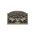 Gothic black and gold enamel bat brooch featuring vintage occult moon cat design - Moon Cat Head (Black Gold) (xz9607)
