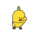 Cute yellow chick cartoon enamel pin made of zinc alloy with vibrant orange accents - Yellow Cartoon Chick Style (sxz250)