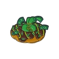 Spilla creativa in smalto con sacco di soldi verde su un design a forma di ciambella - Ciambella di Soldi (QHXZ2958)
