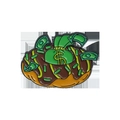 Pin's en émail dessin animé beignet et sac d'argent avec symbole du dollar - Style Donut (QHXZ2958)