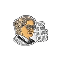 Kreative Mrs Doubtfire Emaille-Anstecknadel mit Spruch Help Is On The Way Dear - Alte Dame Cartoon Stil (QHXZ3714)