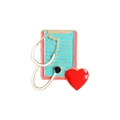 Broche médicale avec presse-papiers bleu, stéthoscope blanc et épingle en cœur rouge - Presse-papiers Médical (XZ4337)