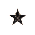 Star-shaped black and gold Class of 2025 graduation pin badge with enamel finish - Class of 2025 Star Style (QHXZ3597)