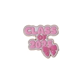 Pink and white Class of 2025 enamel graduation brooch pin with cute bow details - Class of 2025 Pink Bow Style (QHXZ3599)