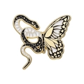 Spilla smaltata con ala di farfalla e serpente con motivi di stelle e lune oro - Stile Farfalla Serpente Luna Stella(XZ9566)