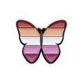 Creative butterfly enamel pin with colorful stripes for clothing and accessories - Rainbow Striped Butterfly Style(XZ9484)