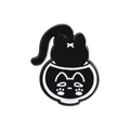 Pin's mignon chat noir en émail avec un design créatif de dessin animé en bocal - Chat dans le Bocal (QHXZ078)