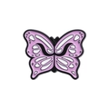 Detailed butterfly enamel pin in purple and white finish with black metal outlines - Lavender Butterfly Style(QHXZ1113)