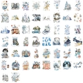 50 adesivi acquerello invernali con pupazzo di neve e pinguini per scrapbooking - Stile Invernale Dipinto