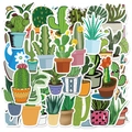 Set di 45 adesivi impermeabili con cactus e piante grasse per valigie e laptop - Adesivi Serie Cactus (AZ128)
