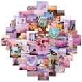 Set di 62 stampe estetiche rosa California per collage a parete con motivi vintage - Confezione Da 62
