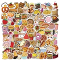 Lot de 100 autocollants de nourriture de dessin animé pour valises et ordinateurs - Série Nourriture (JXZ-HT044+HT045)
