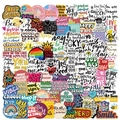 Set da 100 adesivi colorati con citazioni ispiratrici per computer e valigie da viaggio - Set di Frasi Motivazionali Colorate