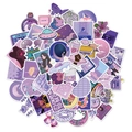 50 pieces of purple aesthetic aesthetic stickers for laptop, phone, and suitcase decoration - Purple Series (Ref: JXZ-HT144)