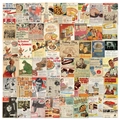50 stuks vintage tijdschrift stickers, retro waterdichte stickers voor bagage en laptop decor - Vintage Tijdschrift Advertenties Stijl