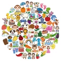 90er Set wasserdichte Cartoon-Aufkleber für Kinder zur Dekoration von Koffern und Laptops - Cartoon Kognition Serie