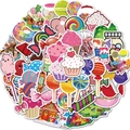 Set van 50 schattige waterdichte snoepstickers voor laptop en bagage decoratie - Cartoon Snoep Set