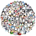 Lot de 100 autocollants de pingouins mignons styles variés pour ordinateurs - Assortiment d'Autocollants de Pingouin