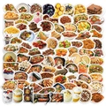 Set di 90 adesivi impermeabili per menu di cibo per diari e laptop con bordi bianchi - Serie Alimentare (JXZ-DD086)