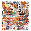 Set di 50 adesivi creativi per cartoni animati di basket per laptop e borraccia impermeabile - Tema Basket (50 Fogli)