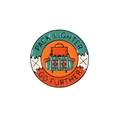 Pin's sac à dos de randonnée avec slogan Pack Lighter Go Further en orange et vert - Style Feu de Camp et Montagne Enneigée (CC1607)