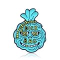 Pin de esmalte de dibujos animados con diseño azul Dick Bag y cara expresiva - Bolsa de Expresión Divertida Azul (CC090)