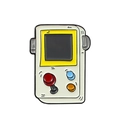 Retro handheld game console enamel pin badge in cream with colorful buttons - White Controller Style (CC1021)