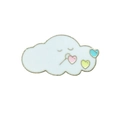 Pin de esmalte de nube de dibujos animados con corazones y bordes de metal dorado - Estilo Nube (CC1679)