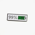Creatieve emaille speld met 99% batterijpictogram en groen oplaadsymbool design - 99% Batterijniveau Stijl (CC1500)