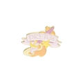Brosche in Form eines Dream-Bandes mit rosa Wolken und Mond-Emaille-Pin - DREAM Banner Abzeichen (CC1901)