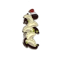 Creative enamel pin featuring stacked dumplings with soy sauce and green onion design - Stacked Dumplings (CC1509)