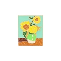 Καλλιτεχνική καρφίτσα σμάλτου Van Gogh Sunflower με χρυσό πλαίσιο σε λευκό φόντο - Στυλ Τέχνης Ηλιοτρόπια (CC2013)