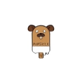 Pin de esmalte de perro pupsicle con diseño de crema derretida y letras creativas - Estilo de Perro Polo (CC2150)