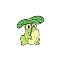 Spilla smaltata verde con rana che tiene un grande ombrello a foglia di ninfea - Rana con Ombrello di Foglia (CC2138)