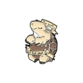Cute turtle enamel pin badge with Be soft and Don't think about it ribbon lettering - Turtle Style (CC2139)