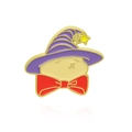 Spilla smaltata personaggio cartone animato con cappello magico viola e fiocco rosso - Gatto con Cappello da Mago Viola (CC2085)