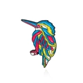 Vibrant kingfisher enamel brooch in bright blue and red finishes for stylish decoration - Colorful Kingfisher Style (CC2318)