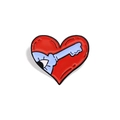 Spilla creativa in smalto a forma di cuore e chiave con occhio rossa e blu per coppie - Stile di Cuore (CC416)
