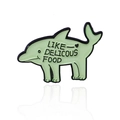 Creative green dolphin enamel pin badge with a unique anthropomorphic shark design - Creative Dolphin Design (CC1917)