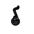 Creative black cat musical note enamel pin with a sleek metal finish for music lovers - Musical Note Cat Style (CC1199)