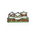 Cartoon owl enamel pin with It Is So Cool slogan on white background with reflection - Owl Group Style (CC979)