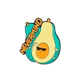 Spilla in smalto a forma di avocado con occhiali da sole e scritta Nevermind - Stile Avocado Con Occhiali Da Sole (CC1577)