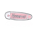 Broche épingle de sûreté en émail rose avec texte Hysterics et cœur ajouré - Style Épingle de Sûreté (CC168)
