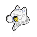 Broche en émail mignonne en forme de machine à laver chat avec chaton jaune - Style Chat Machine à Laver (CC258)