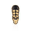 Spilla creativa a forma di scheletro nero e oro con design del torso muscoloso - Stile Teschio con Muscoli (CC675)